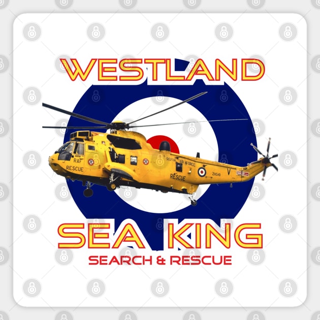 Westland Sea King Search and rescue helicopter in RAF roundel, Magnet by AJ techDesigns